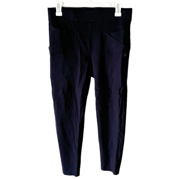 Betabrand Pants - Betabrand Pants Women's Medium Petite Navy Blue Journey Skinny Pockets Ponte